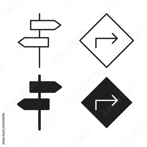 Quadro su tela Directions icon