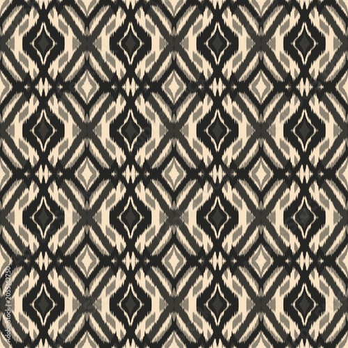 Bohemian Ikat Pattern , Seamless Textile Ornament -seamless damask pattern