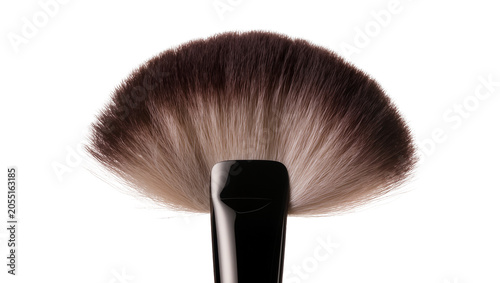 Картината върху платно Isolated professional cosmetic fan brush with two-tone natural bristles and slee