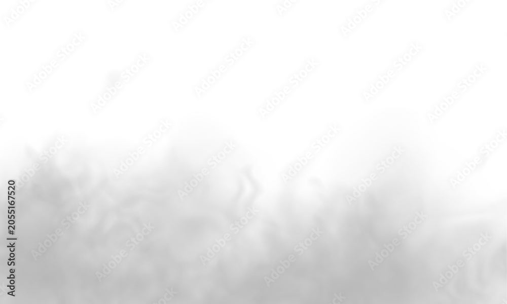Fototapeta premium Thick smoke plume rises with realistic swirling motion and soft transparent fade. Atmospheric fog overlay enhances visual storytelling. PNG format design element.