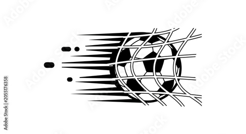 Photos Black and white soccer ball motion.