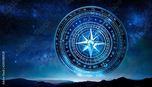 Dark Blue Astrology Background