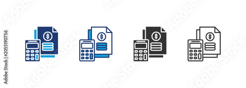 фотографія Estimate Icon Set Multiple Style Collection