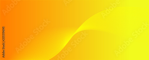 Yellow abstract background with wavy lines