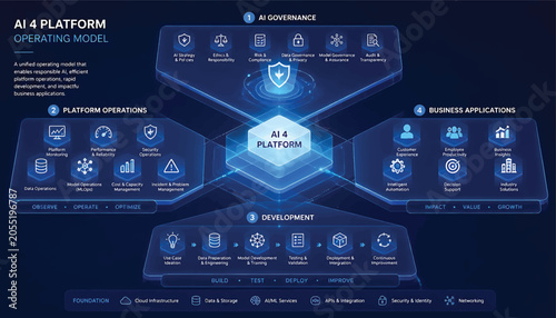 Ai platform hub, and spoke architecture diagram, for digital ecosystems