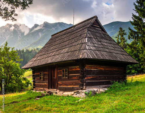 Old Slovak wooden house from the old days