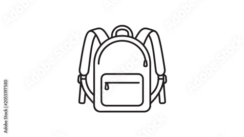 Backpack School Bag Isolated On White For Educational Concepts