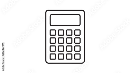 Calculator Device On White Background For Financial Business Concepts
