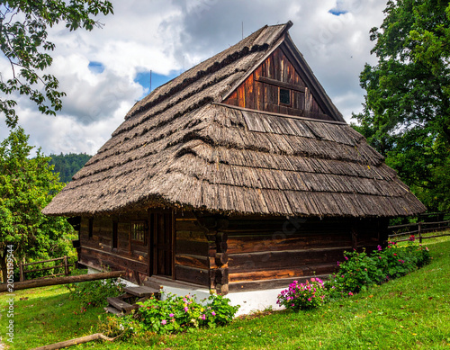 Old Slovak wooden house from the old days