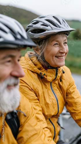Joyful Ride: A happy senior...