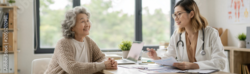 Doctor Consults with Elderl...