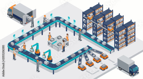 Automated Warehouse Logistics and Distribution System.