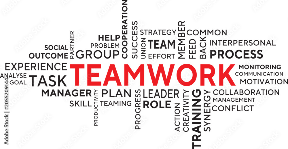 Fototapeta premium word cloud for business teamwork 