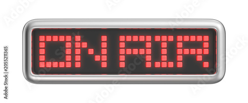 Obraz na plátně Front view of ON AIR studio sign isolated on transparent background