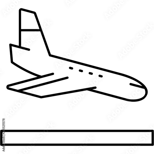Fotografi Line Art Arrival Icon
