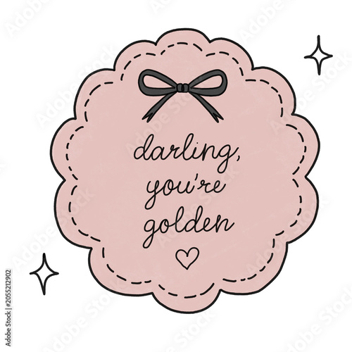 Elegant badge with the quote 