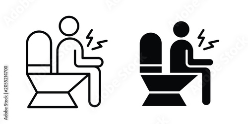 Bild auf Leinwand Diarrhea icon