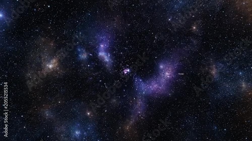 A bright light streaks through the dark expanse of deep space