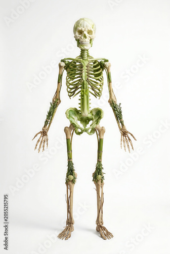 Vegetable skeleton model for education, health, and decoration in schools and kitchens
