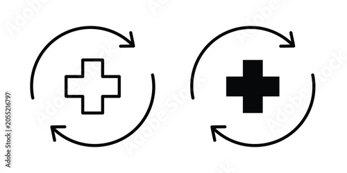 Health recovery icon