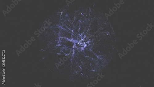 Abstract Purple Electric Neural Network Visual - This video features an intricate, abstract visual