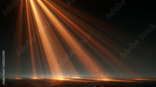 Warm Amber and Honey Dramatic God Rays Beaming