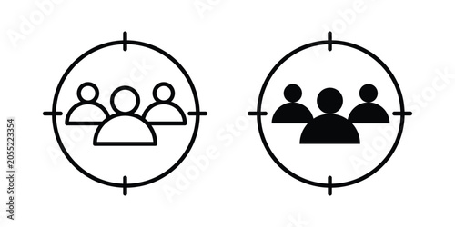 Schilderij op canvas Target audience icon