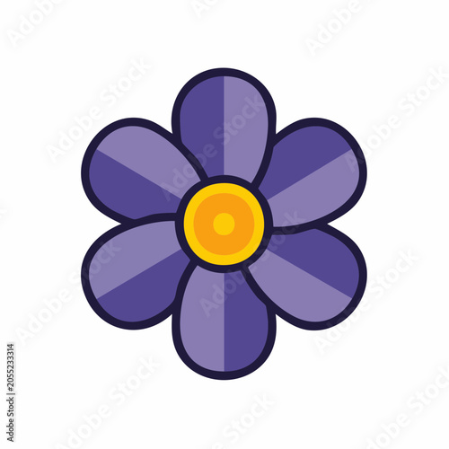 Stylized Purple Flower Icon