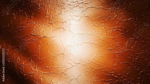 Close-up View of a Cracked Textured Surface Bathed in Warm Orange and Brown Light