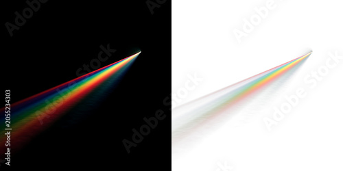 Fotografía Rainbow holographic flare with prismatic light rays PNG