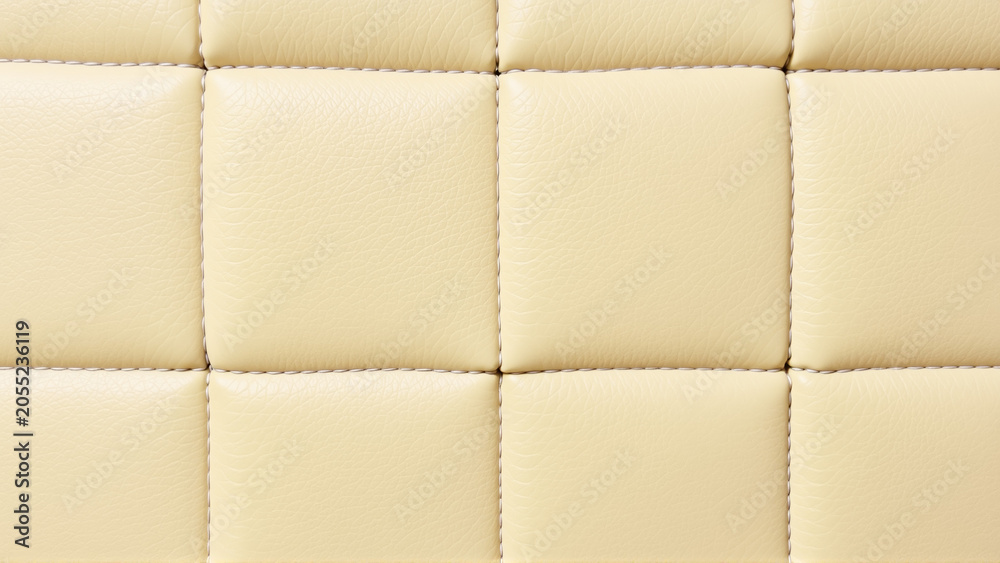 Naklejka premium Quilted tan leather upholstery texture