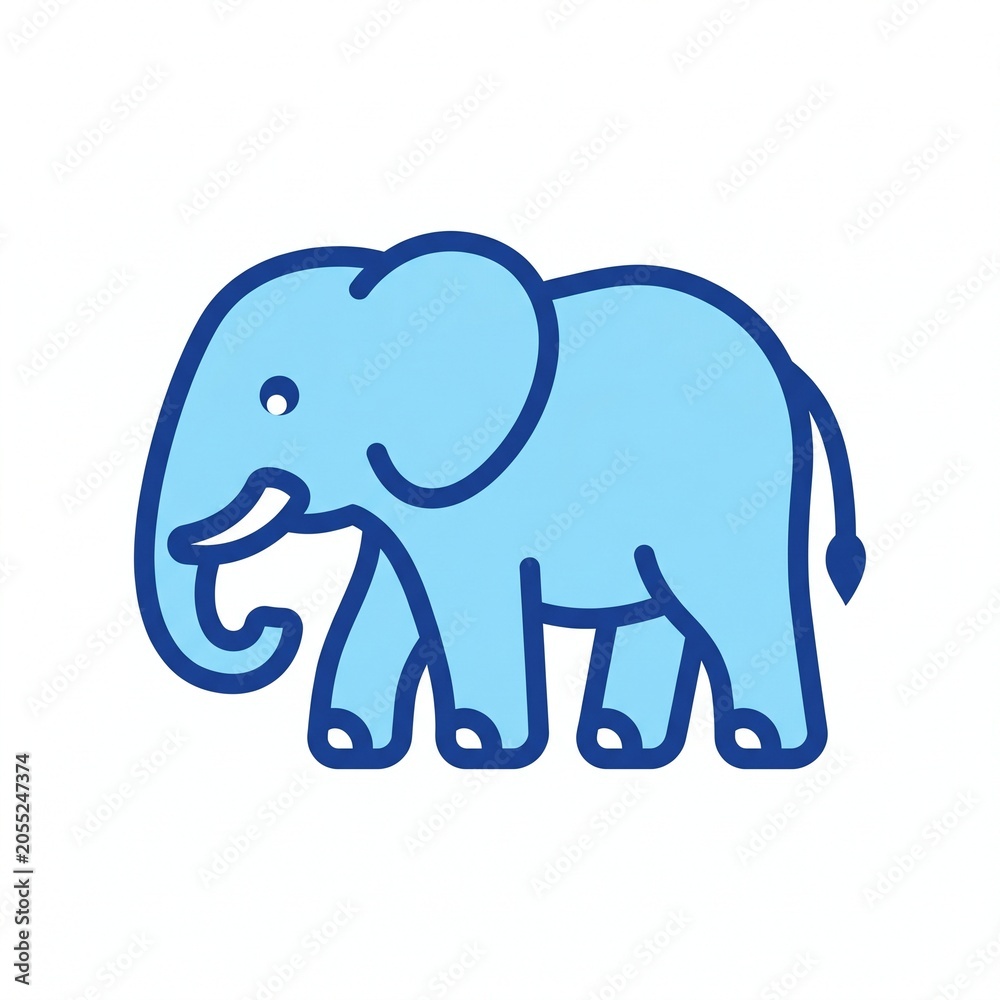 Fototapeta premium Modern Elephant Wildlife Animal Icon