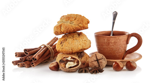 Photos Homemade cookie with coffee and spice