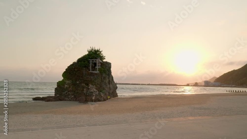 夕日の稲佐の浜