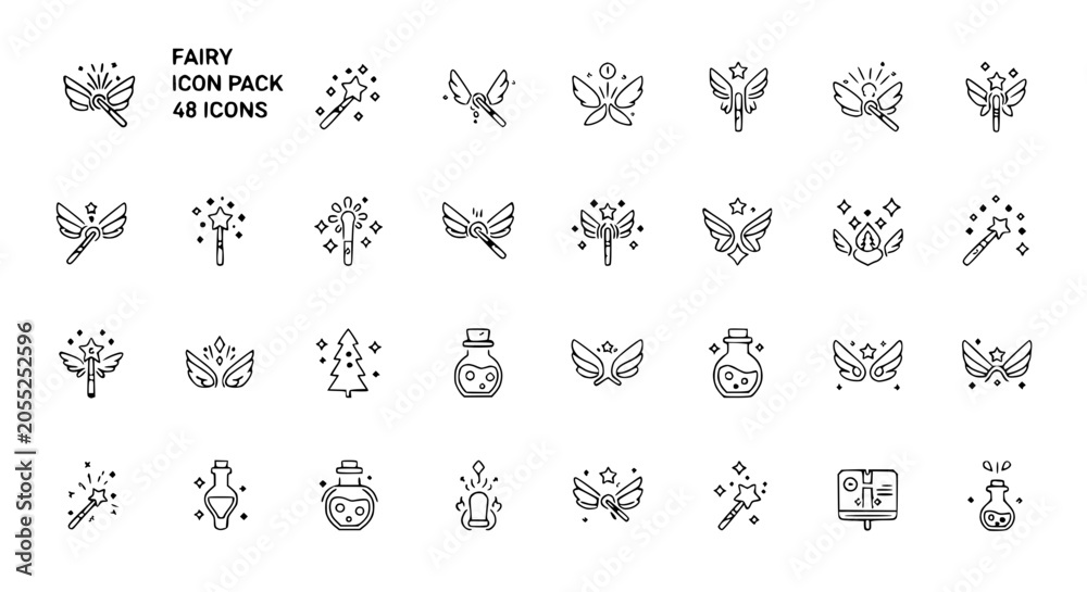 Foto Fairy icons with various designs.