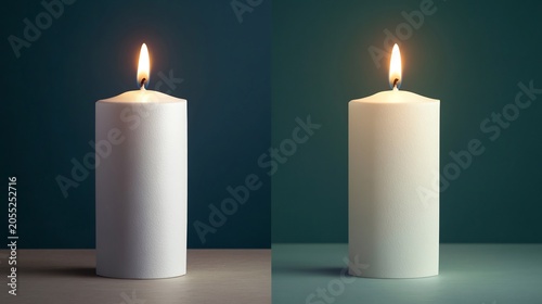 Sympathy Card with a white candle on the left side and a writing space area on the right side for a condolence message