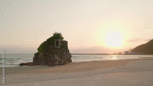 夕日の稲佐の浜