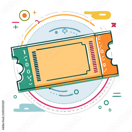 Ticket vector illustration in flat design