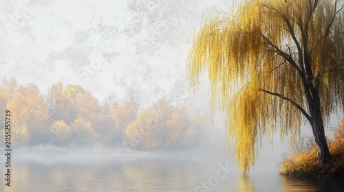 Sympathy Card with a weeping willow tree on the right side and a writing space area on the left side for a condolence message