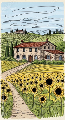 Golden Fields, Tuscan Embrace