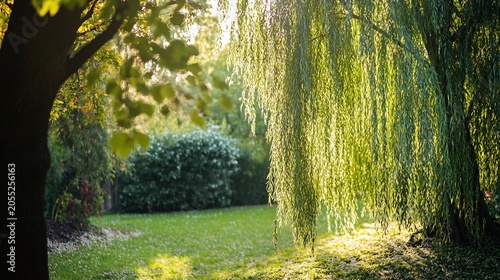 Sympathy Card with a weeping willow tree on the right side and a writing space area on the left side for a condolence message