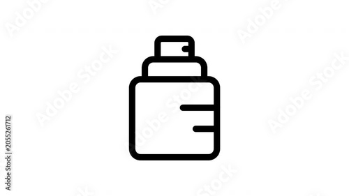 Animated body spray icon showing spraying motion for beauty and personal care content