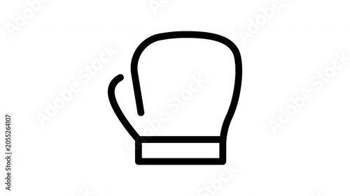 Animated boxing glove icon showing punching motion for sport and fitness content