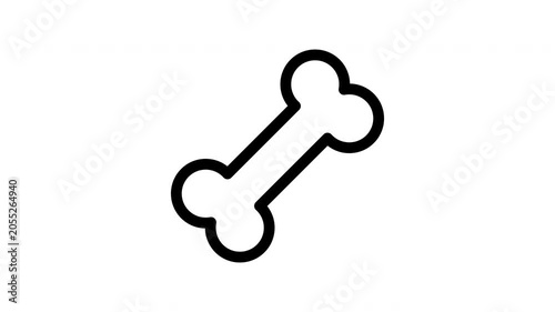 Animated broken bone icon showing fracture motion for medical and injury content