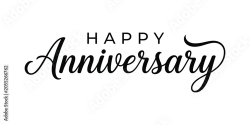 Foto Elegant happy anniversary typography vector design