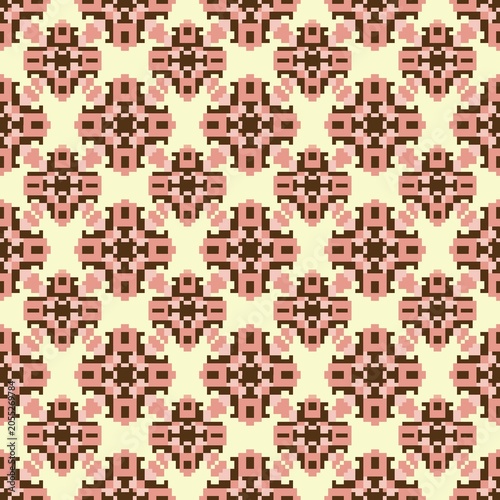 Seamless Geometric Ethnic Pattern Background