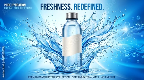 Water Bottle Mockup Vector Illustration Ai Generated