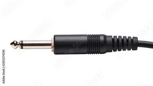 Obraz na plátne Isolated 1/4 inch TS audio jack plug connector for musical instruments and sound