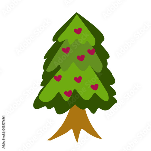 Stylized Tree with Hearts