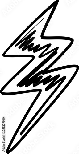 Hand Drawn Lightning Bolt